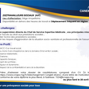 APPEL A CANDIDATURE TRAVAILLEUR SOCIAL