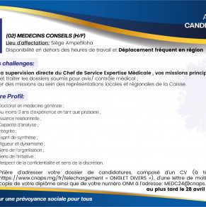 APPEL A CANDIDATURE MEDECIN CONSEIL